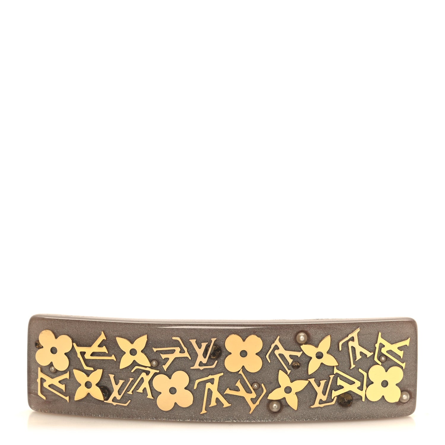 Louis Vuitton Resin Inclusion Barrette GM Grey 1 of 3