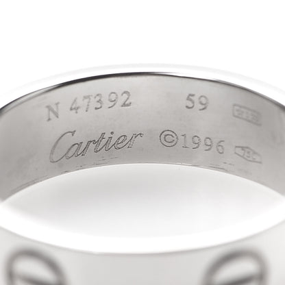 Cartier 18K White Gold 5.5mm LOVE Ring 59 8.75 4 of 4