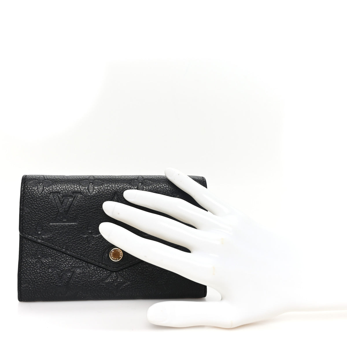 Louis Vuitton Empreinte Compact Curieuse Wallet Black 2 of 7