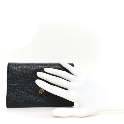 Louis Vuitton Empreinte Compact Curieuse Wallet Black 2 of 7