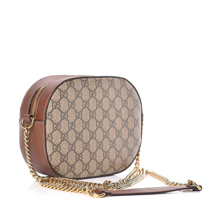 Gucci GG Supreme Monogram Bee Embroidered Mini Chain Shoulder Bag Beige Tuscany 3 of 13