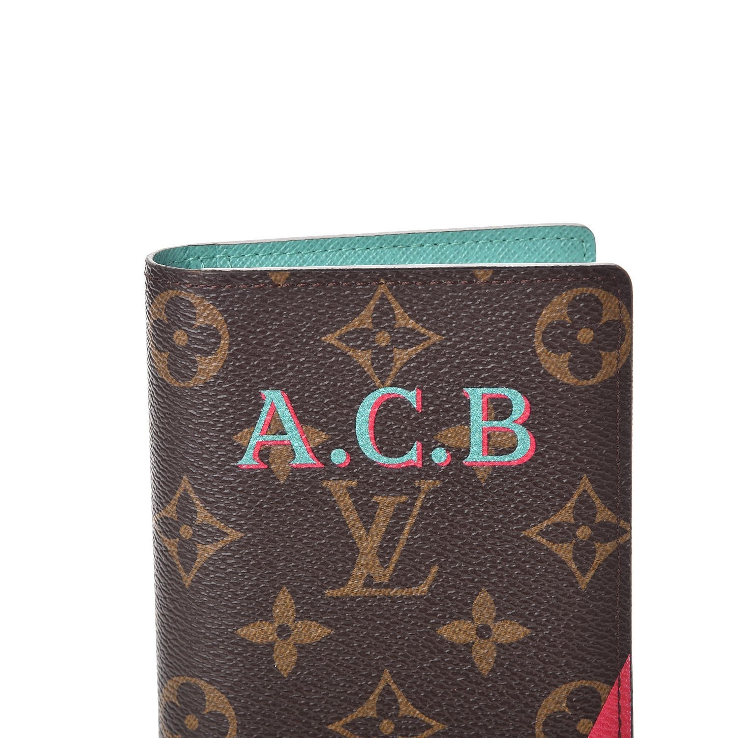 Louis Vuitton Monogram My LV Heritage Brazza Wallet Pink Turquoise 3 of 9