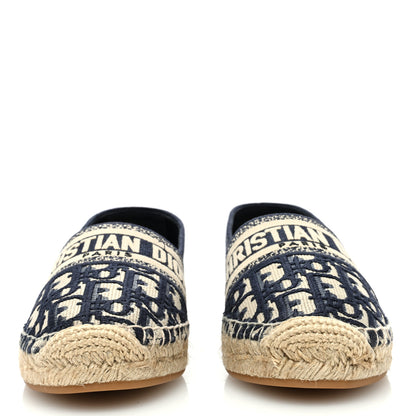Christian Dior CHRISTIAN DIOR Oblique Embroidered Granville 15mm Espadrilles 39.5 Deep Blue 2 of 10