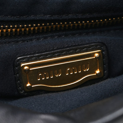 Miu Miu Nappa Matelasse Coffer Hobo Black 6 of 9