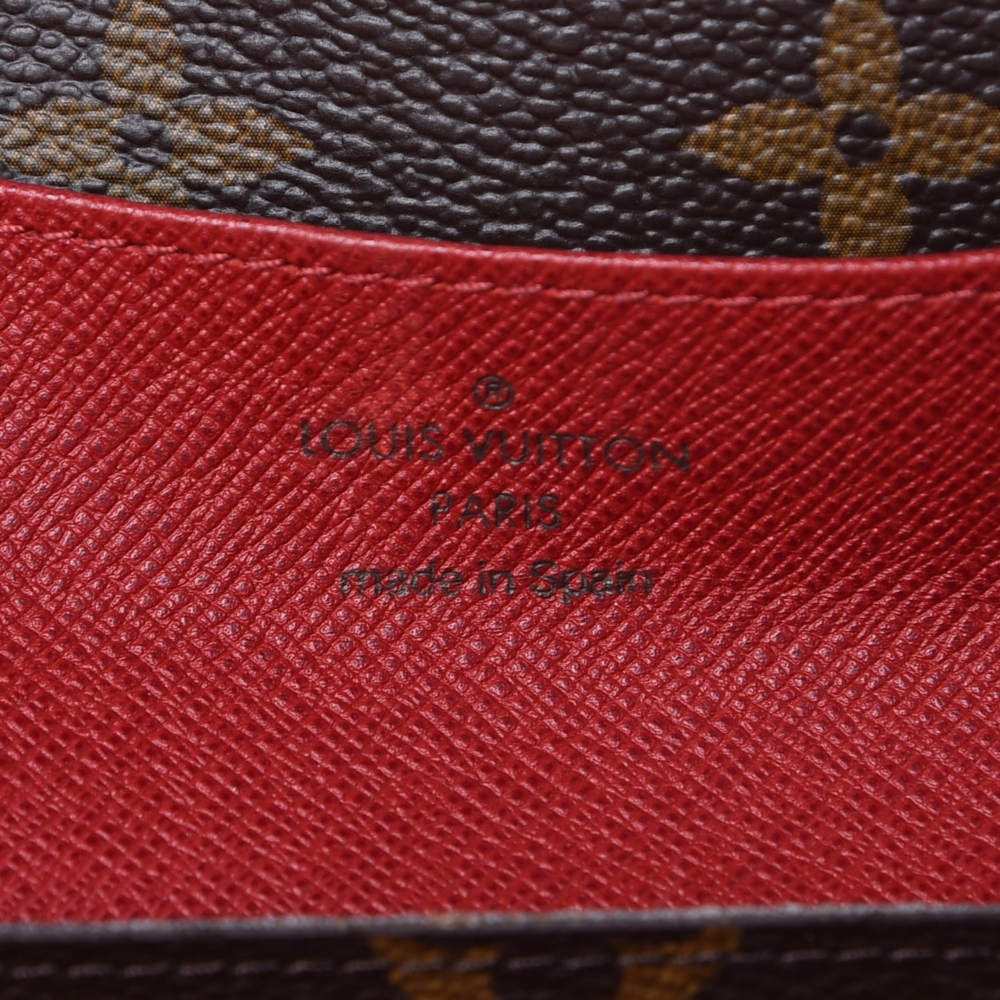 Monogram Emilie Wallet Red