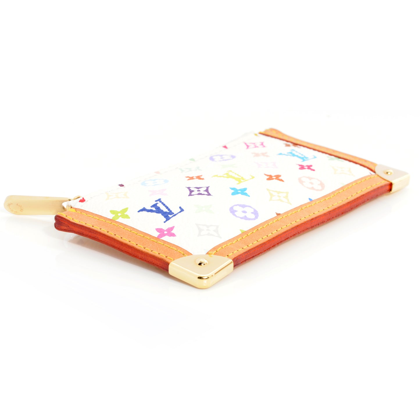 Monogram Multicolor Key Pouch White