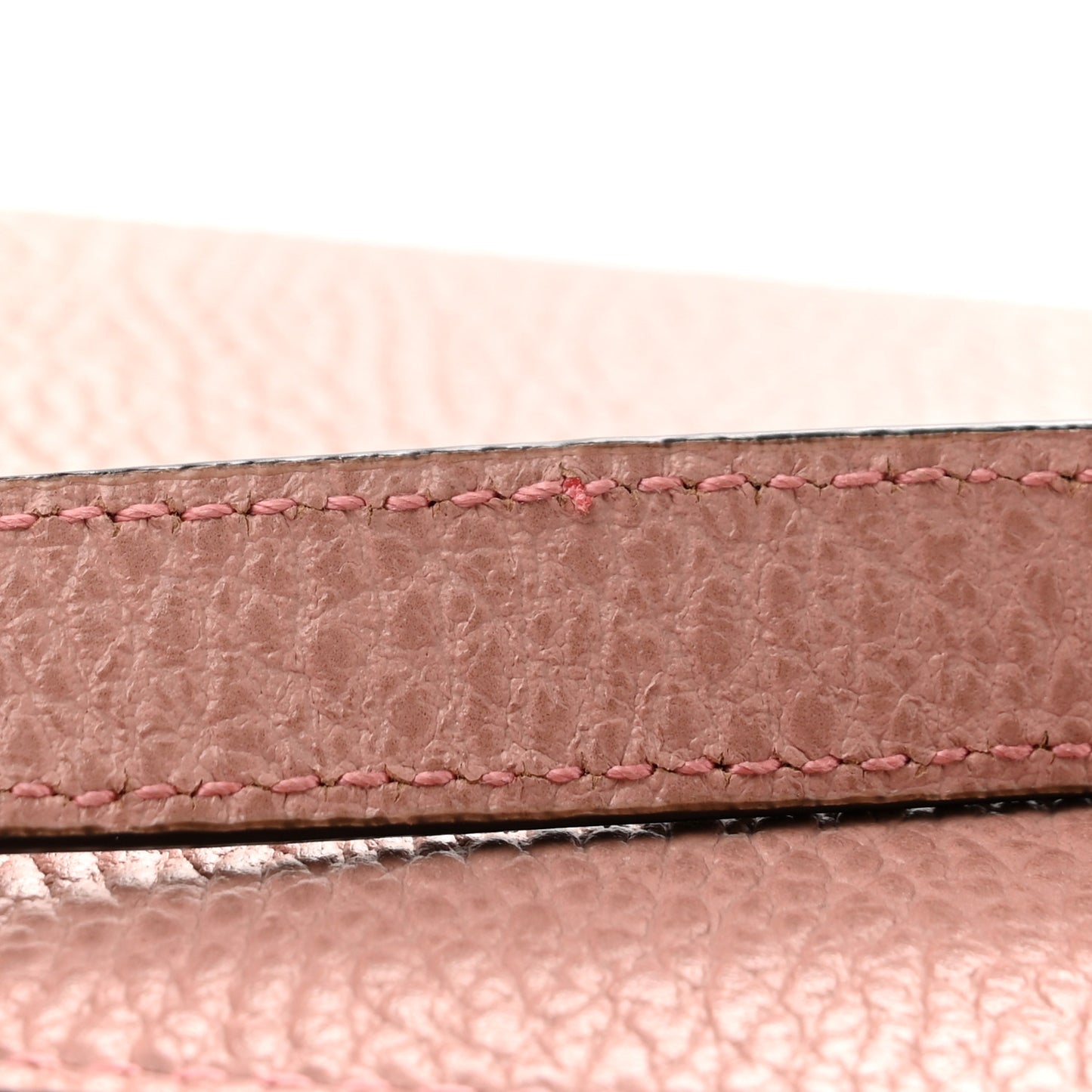 Dollar Calfskin Interlocking G Chain Wallet Soft Pink
