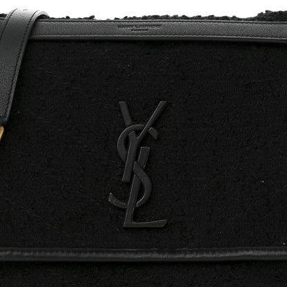 Saint Laurent Boucle Tweed Monogram Medium Niki Chain Satchel Black 8 of 12