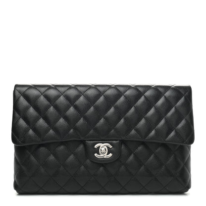 Chanel Caviar Quilted Flap Clutch Black 1 of 6