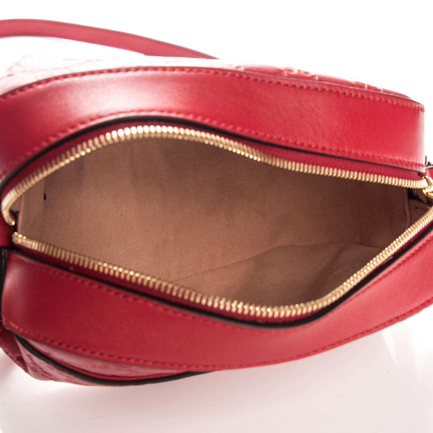 Guccissima Signature Small Camera Bag Hibiscus Red