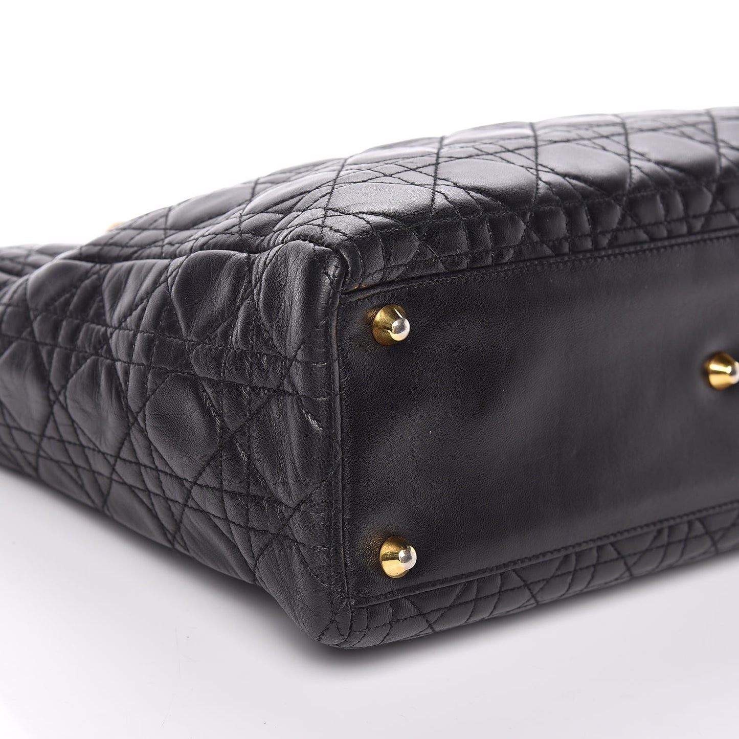 Lambskin Cannage Large Lady Dior Black