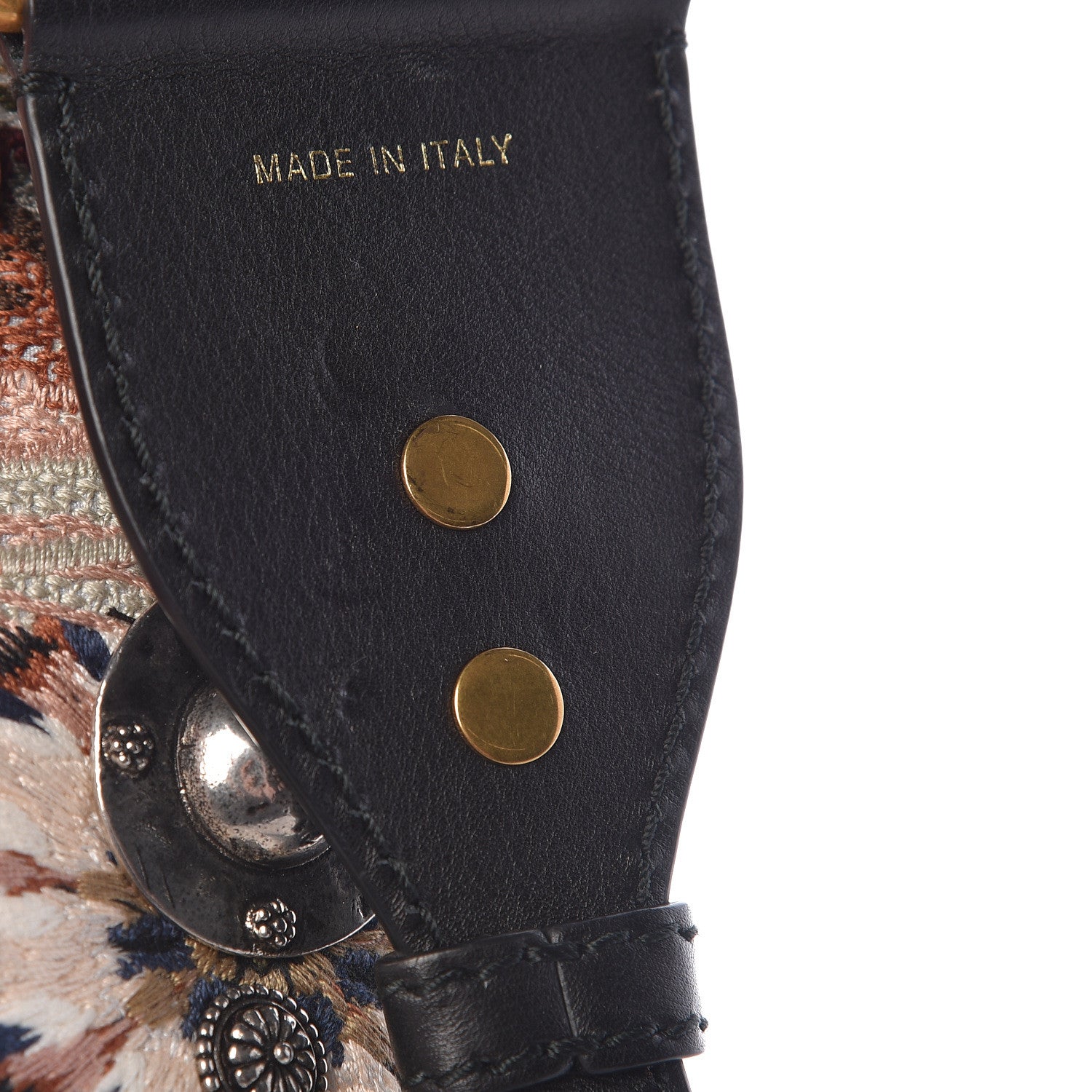 Christian Dior Canvas Embroidered Studded KaleiDiorscopic Shoulder Strap Multicolor 6 of 7