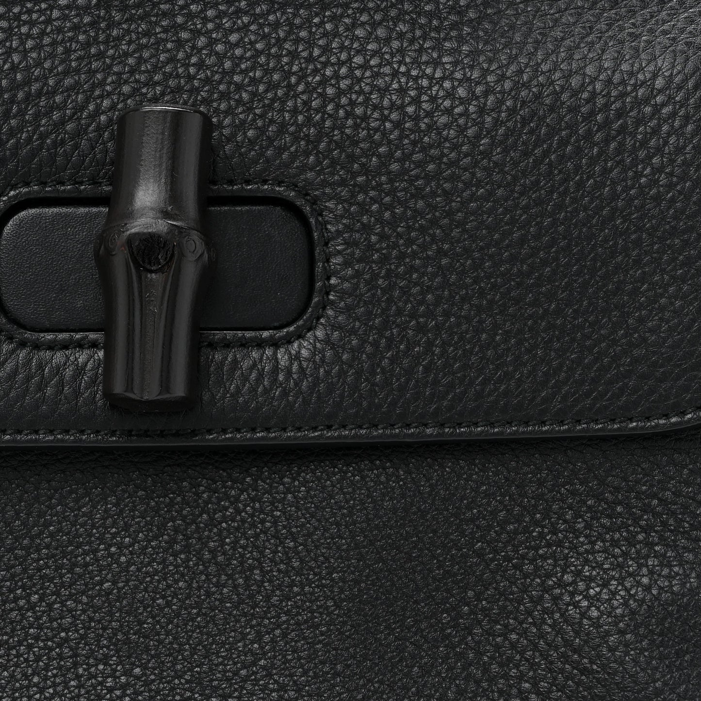 Cellarius Calfskin Small Bamboo Daily Top Handle Bag Black