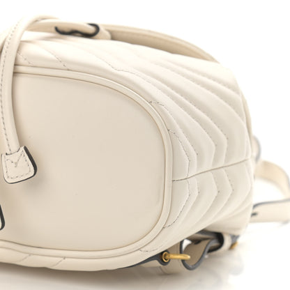 Gucci Calfskin Matelasse GG Marmont Flap Backpack White 10 of 10