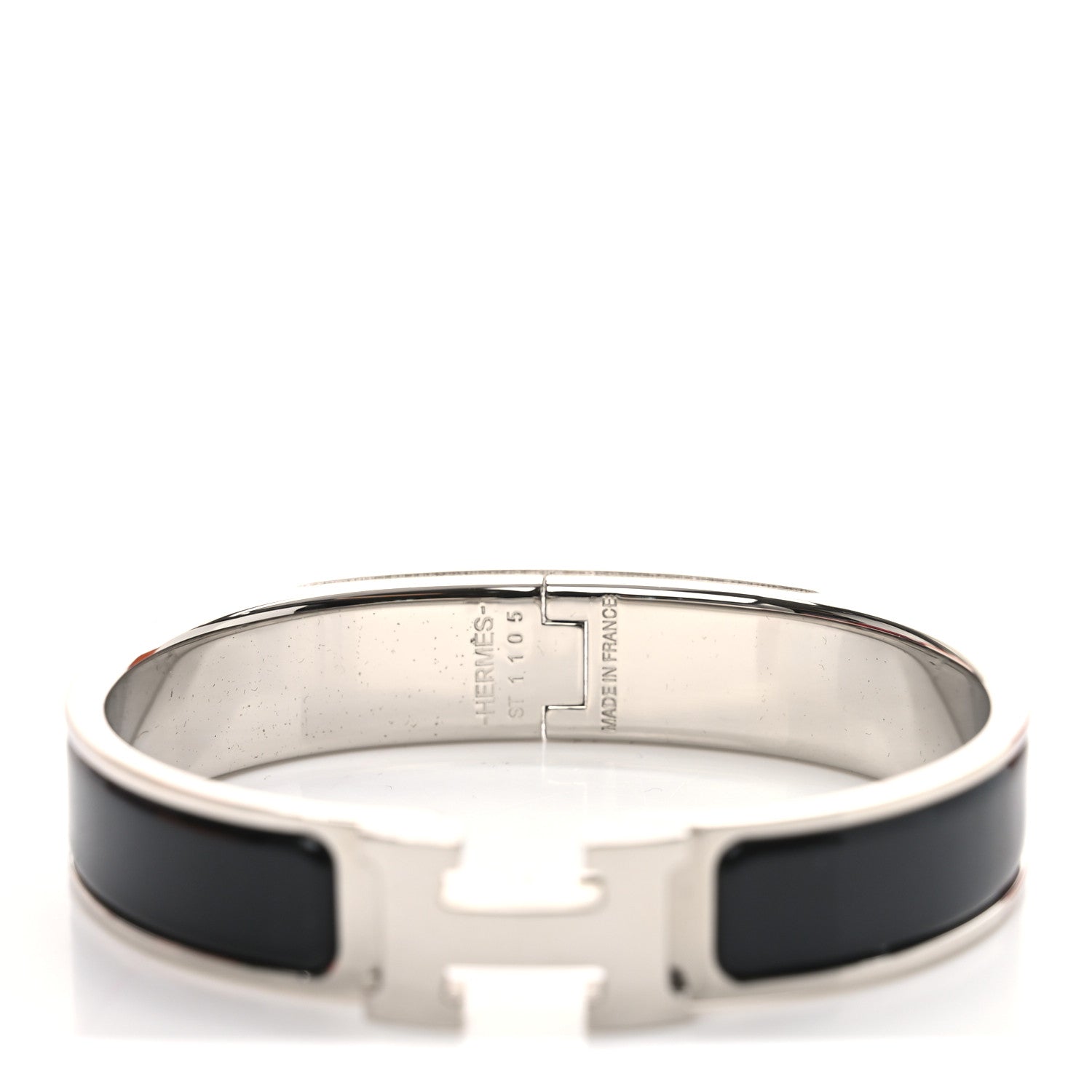 Hermes Enamel Narrow Clic Clac H Bracelet PM Black 4 of 5