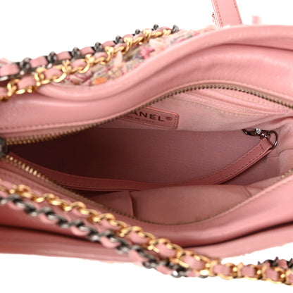 Chanel Tweed Calfskin Small Gabrielle Hobo Light Pink 5 of 10