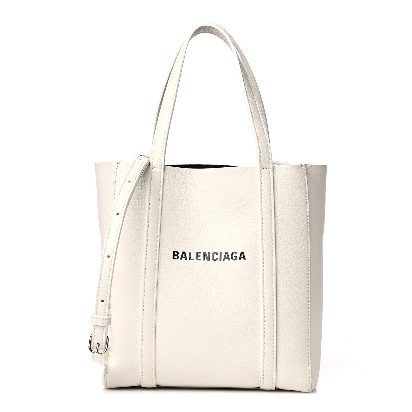 Smooth Calfskin Double Sided XXS Everyday Tote White Light Black