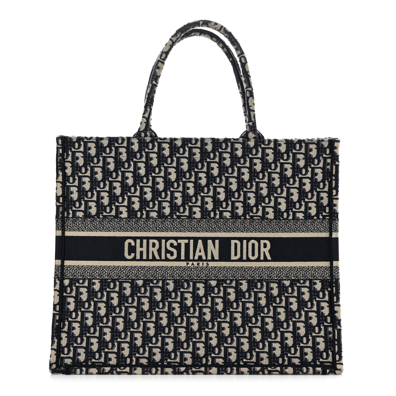 Christian Dior Oblique Large Book Tote Blue Multicolor 1 of 10