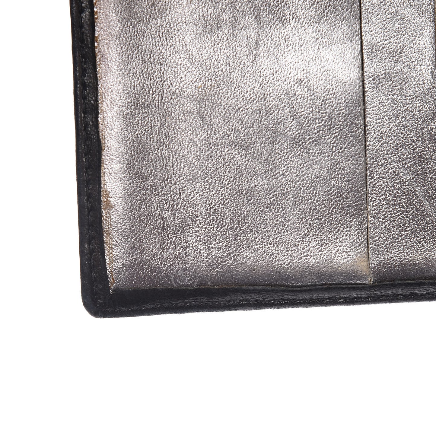 Lambskin Vertical Quilted Mademoiselle Bi-Fold Wallet Black