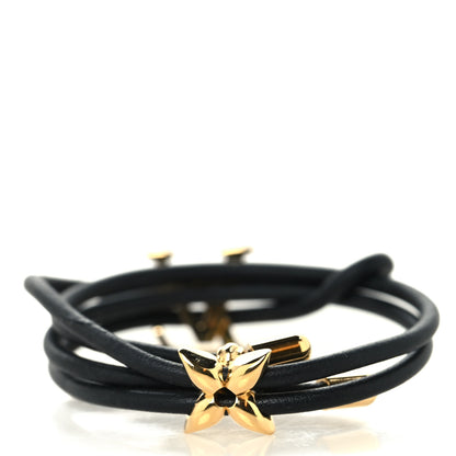 Louis Vuitton Calfskin LV Bloom Bracelet Black 3 of 5