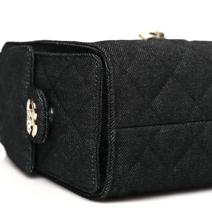 Chanel Denim Quilted Mini Chanel 25 Handbag Dark Blue 9 of 10