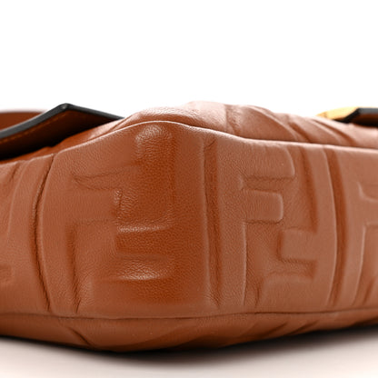 Fendi Nappa FF 1974 Embossed Baguette Coloniale 9 of 11