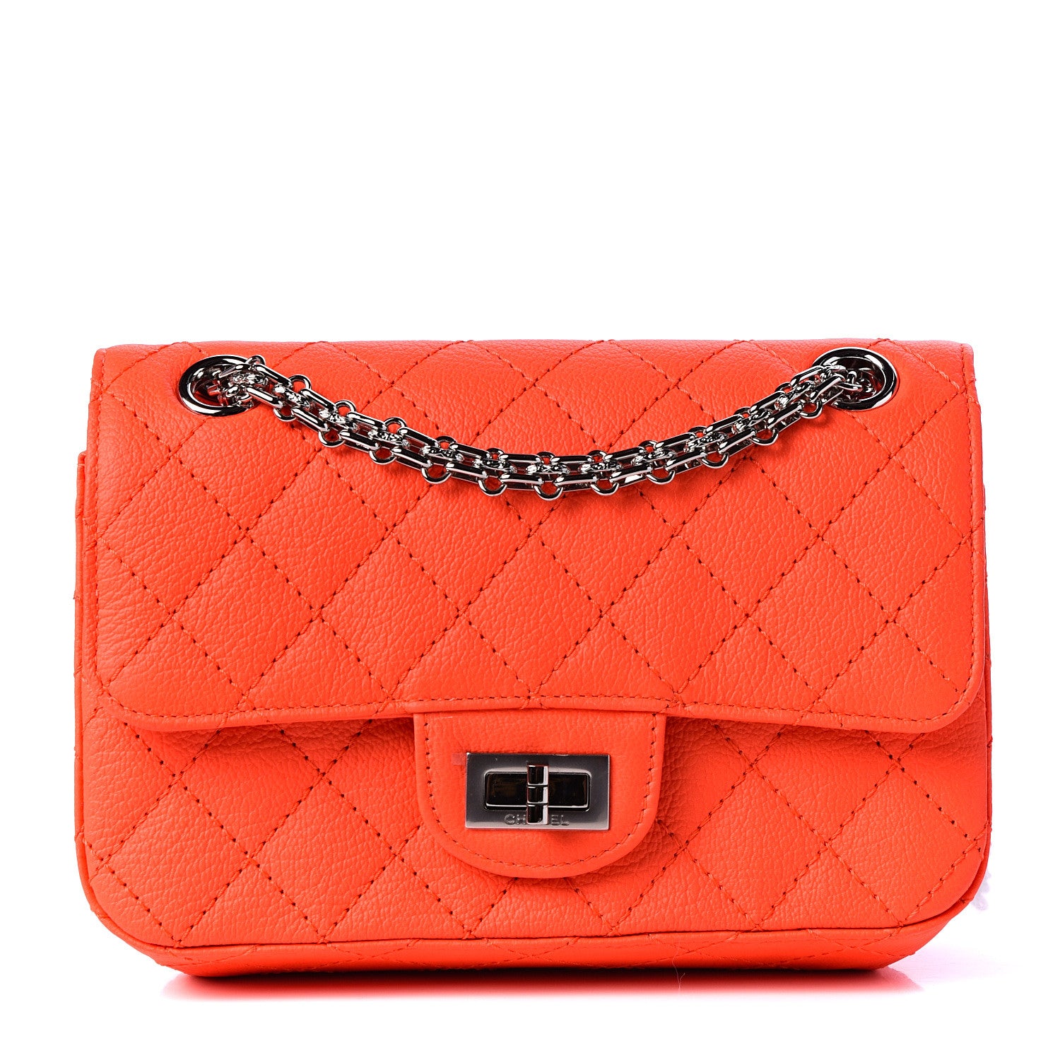 Chanel Goatskin Quilted 2.55 Reissue Mini Flap Orange 1 of 10