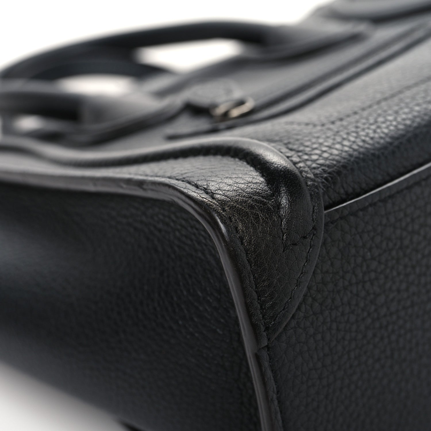 Celine Drummed Calfskin Nano Luggage Black 8 of 11