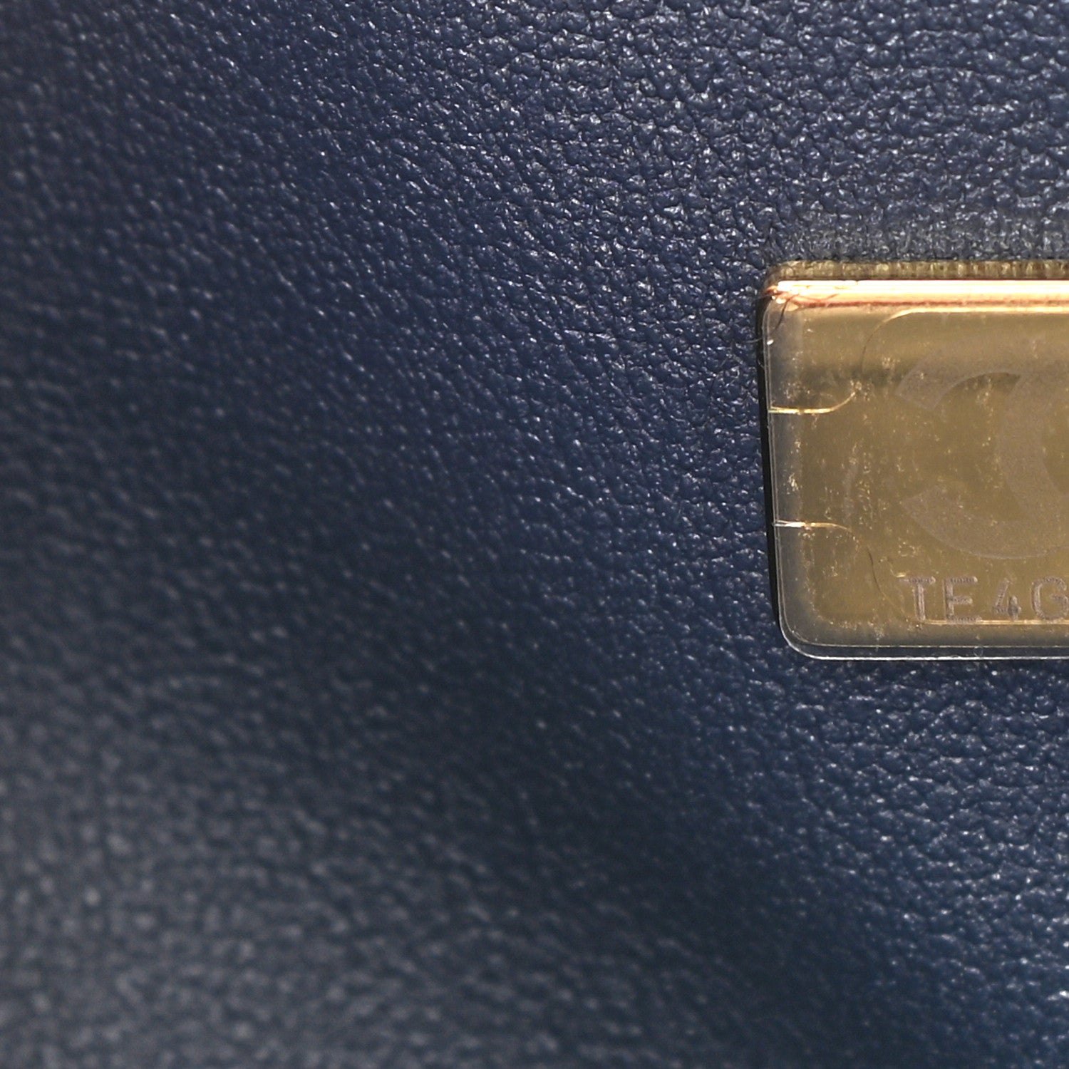 Chanel Printed Denim Quilted Medium Double Flap Dark Blue 7 of 11