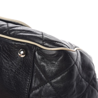 Chanel Lambskin Quilted East West Accordion Flap Black 16 of 19