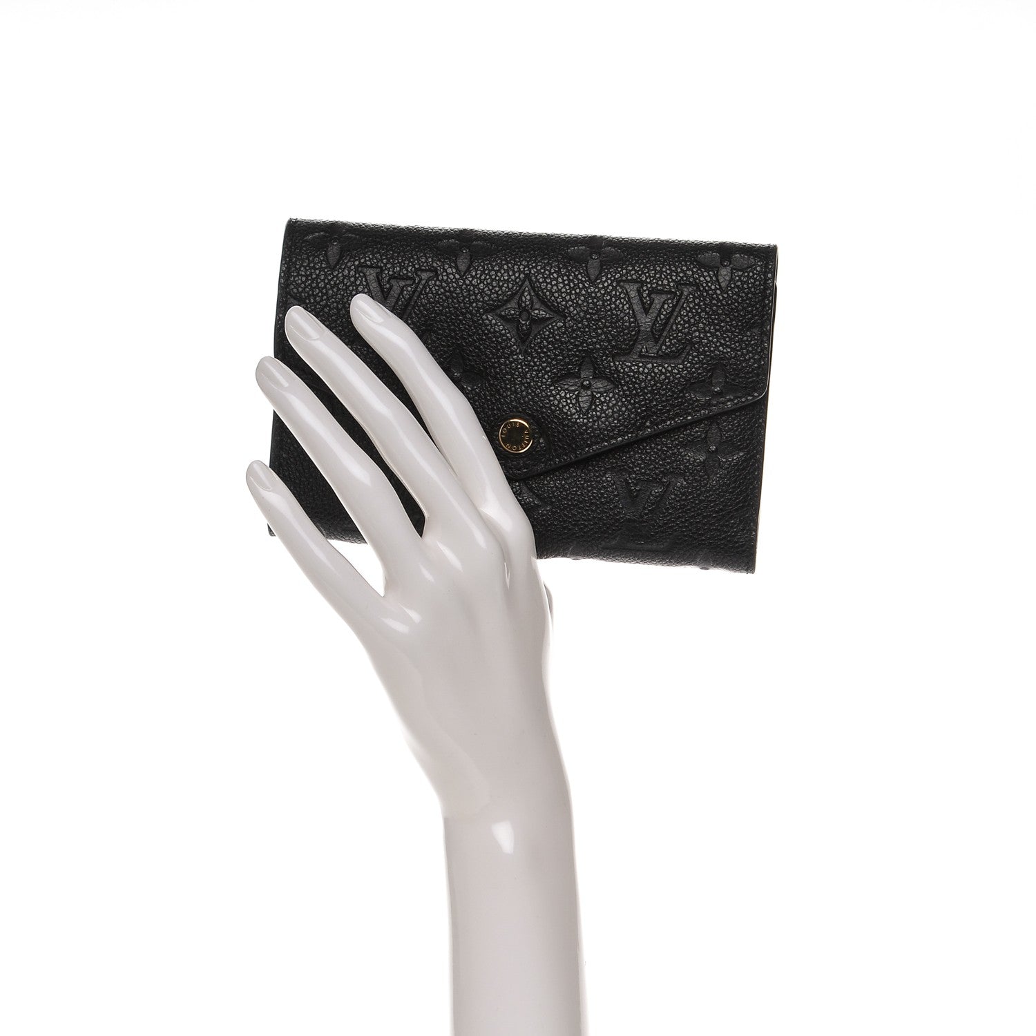 Louis Vuitton Empreinte Compact Curieuse Wallet Black 2 of 7