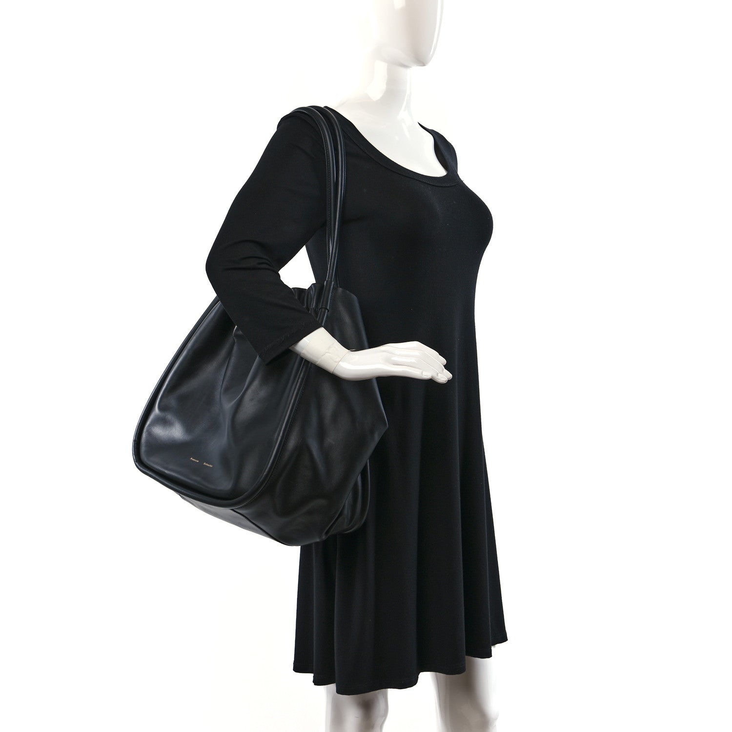 Proenza Schouler Calfskin XL Ruched Tote Black 2 of 15
