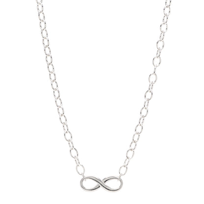 Tiffany Sterling Silver Narrow Infinity Link Necklace 1 of 4