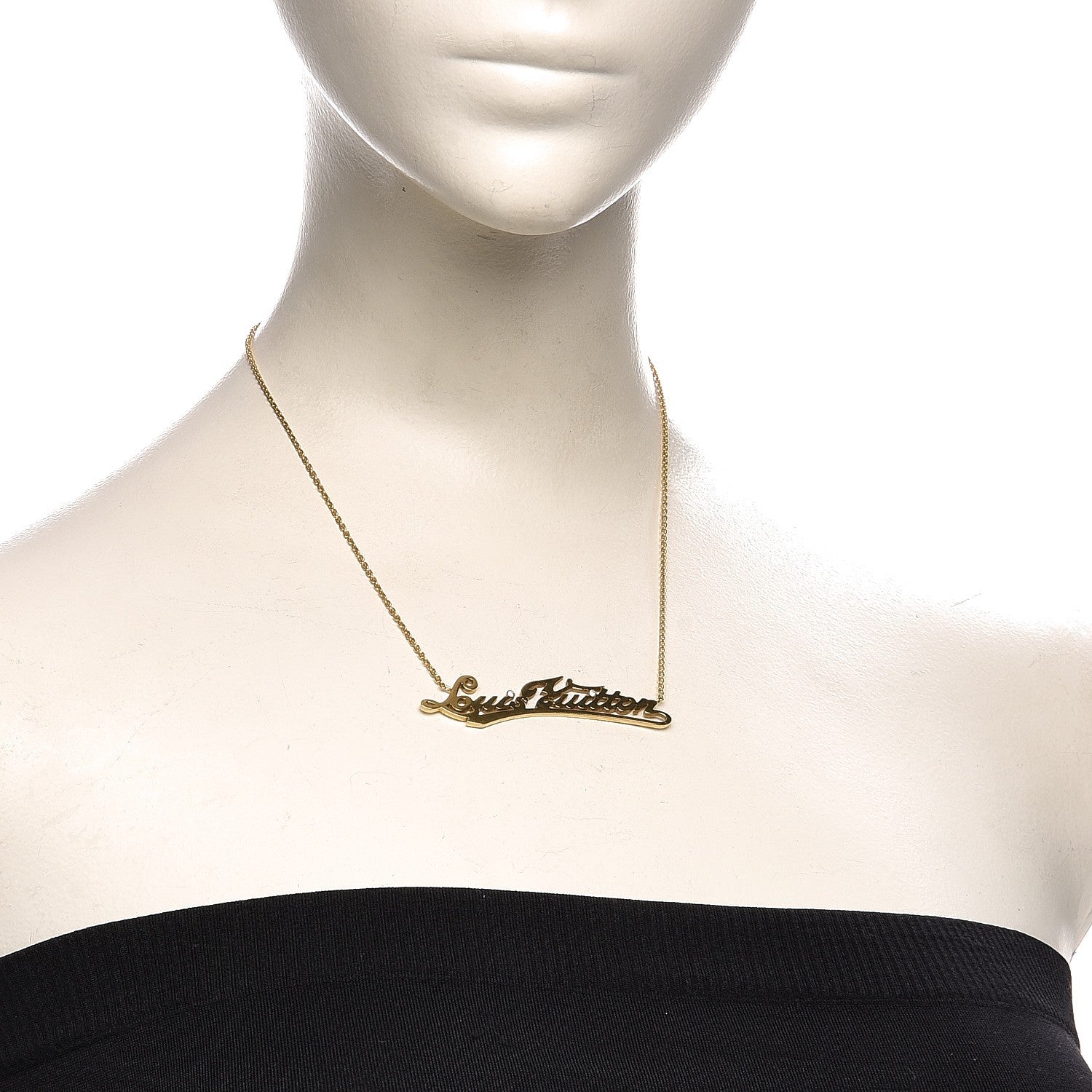 Louis Vuitton 18K Diamond Signature Necklace 2 of 6