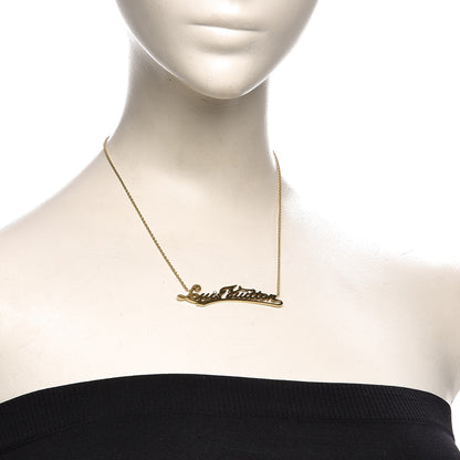 Louis Vuitton 18K Diamond Signature Necklace 2 of 6