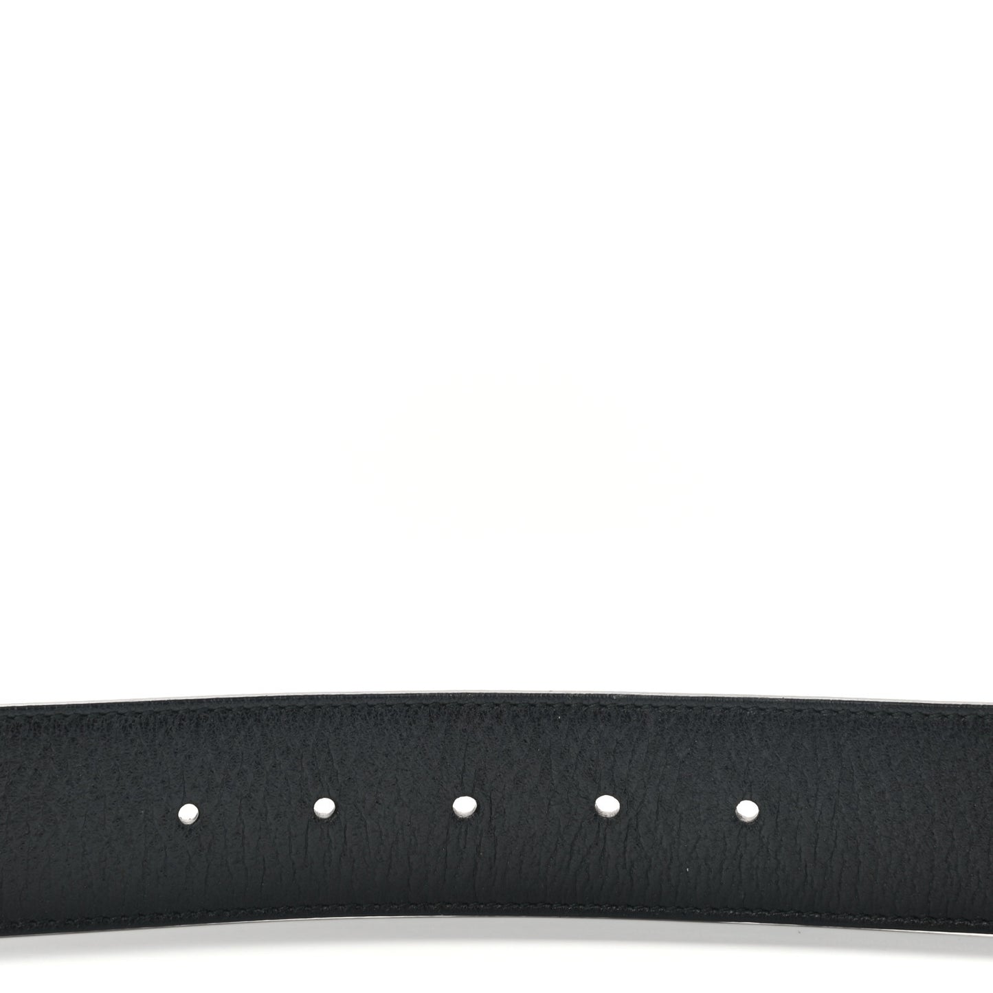 Textured Dollar Calfskin Nickel Double G 40mm Belt 85 34 Black
