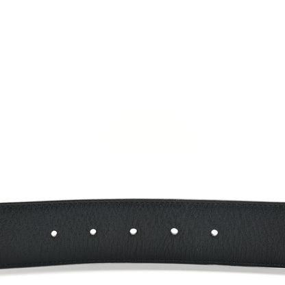 Gucci Textured Dollar Calfskin Nickel Double G 40mm Belt 85 34 Black 4 of 7