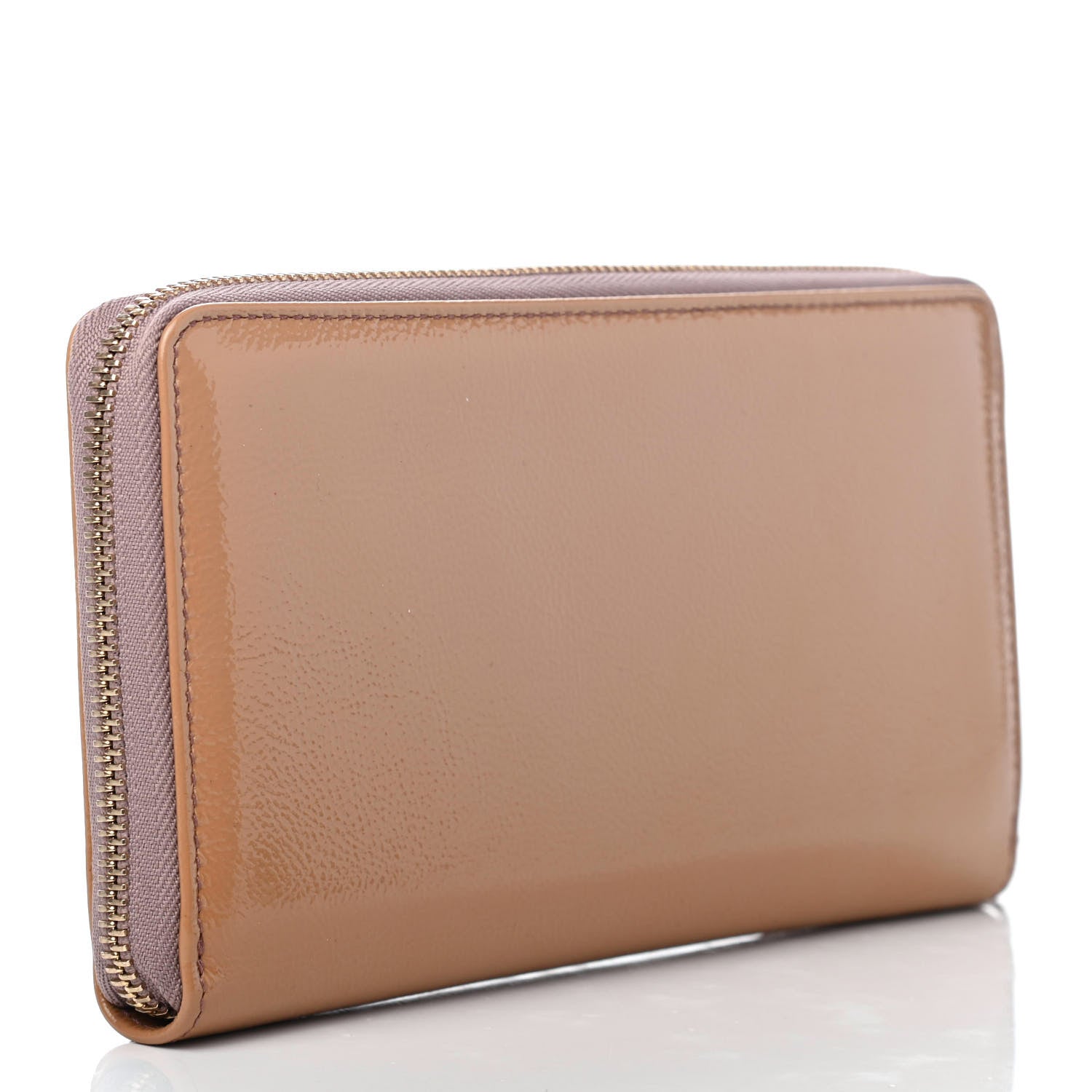Gucci Patent Soho Zip Around Wallet Dark Cipria 2 of 4
