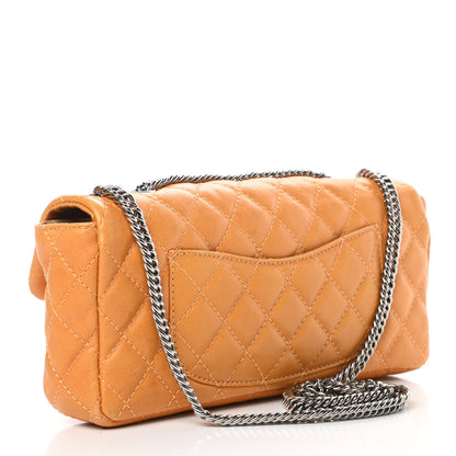 Chanel Glazed Lambskin Quilted Bijoux Chain East West Flap Mango 4 of 13