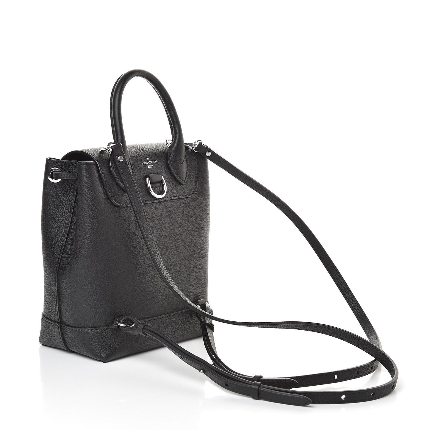 Calfskin Lockme Mini Backpack Black