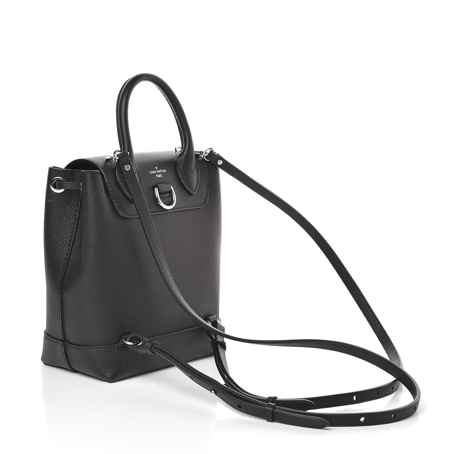 Louis Vuitton Calfskin Lockme Mini Backpack Black 2 of 7