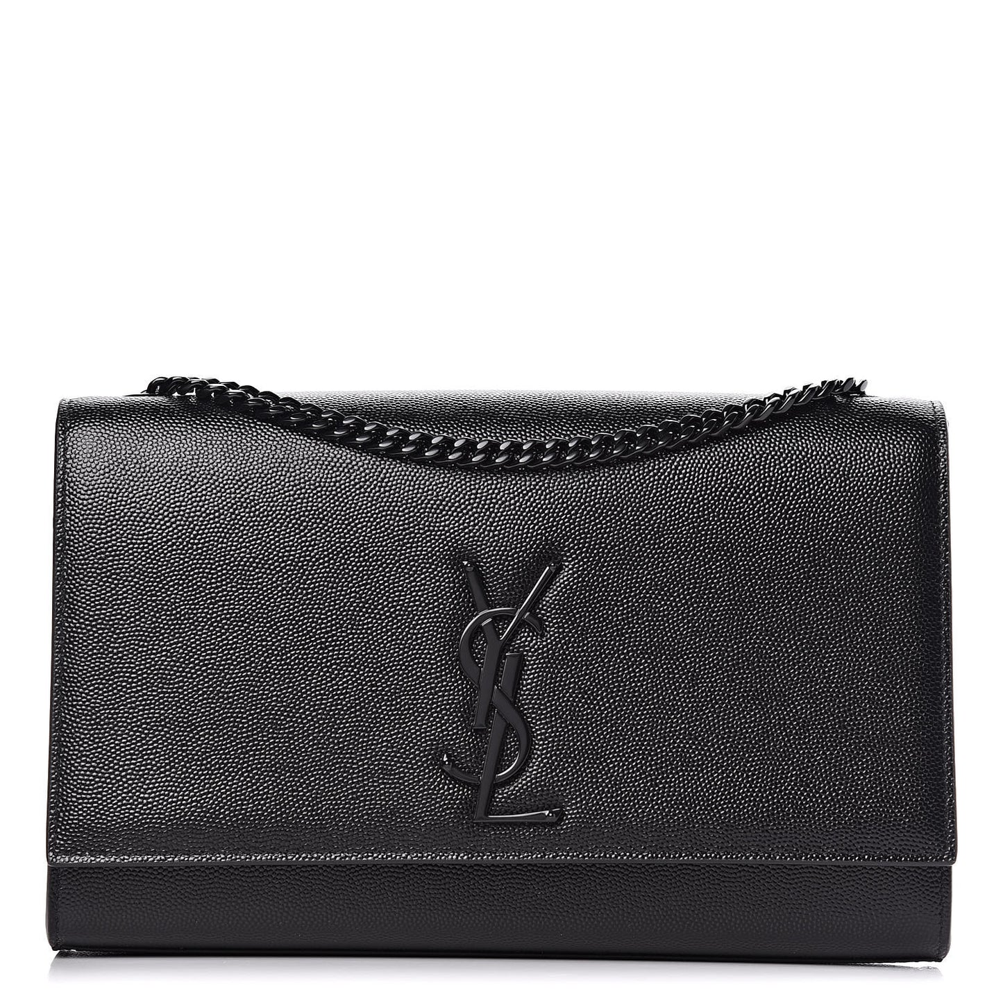 Grain De Poudre Medium Classic Monogram Kate Satchel Black