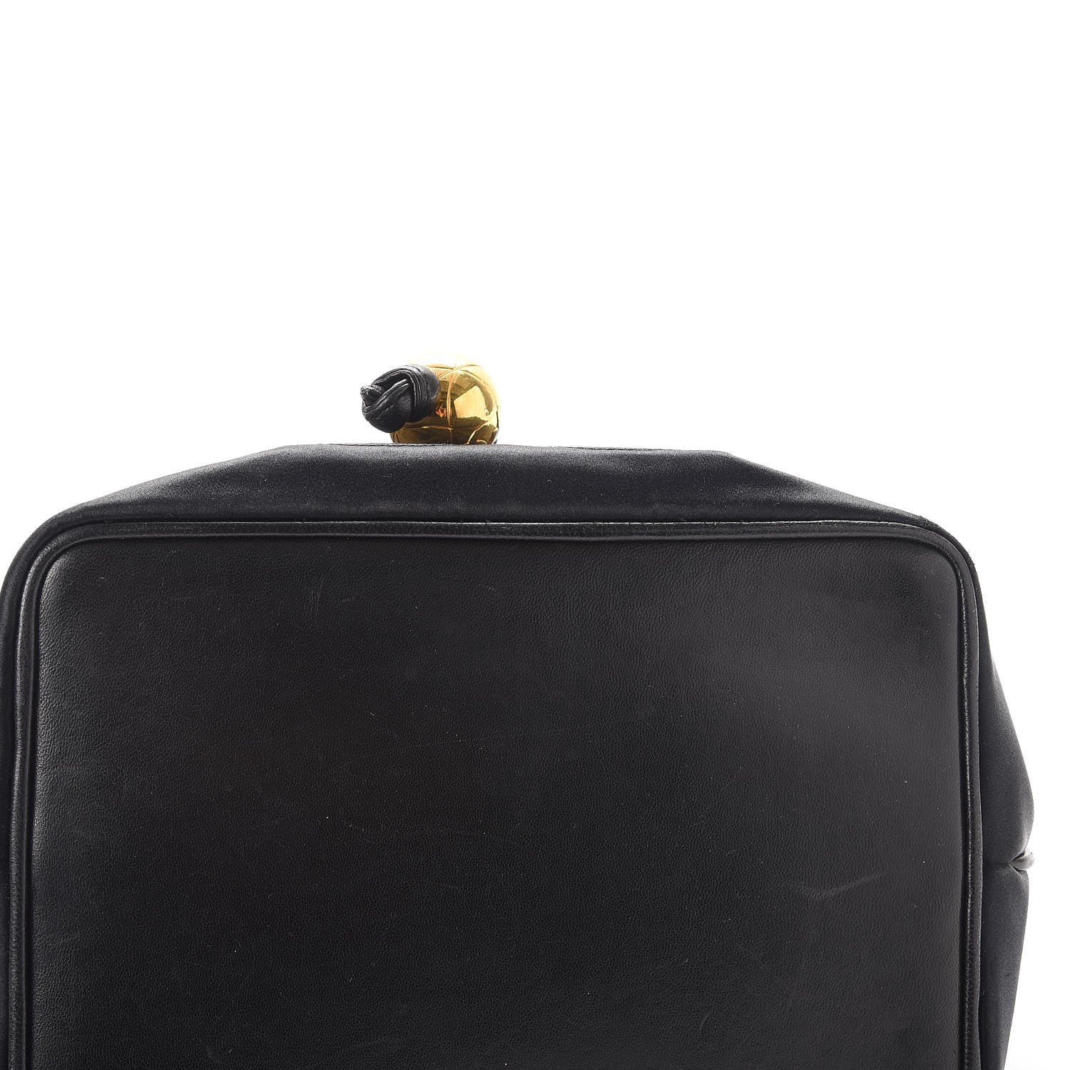 Chanel Satin CC Drawstring Bucket Bag Black 13 of 14
