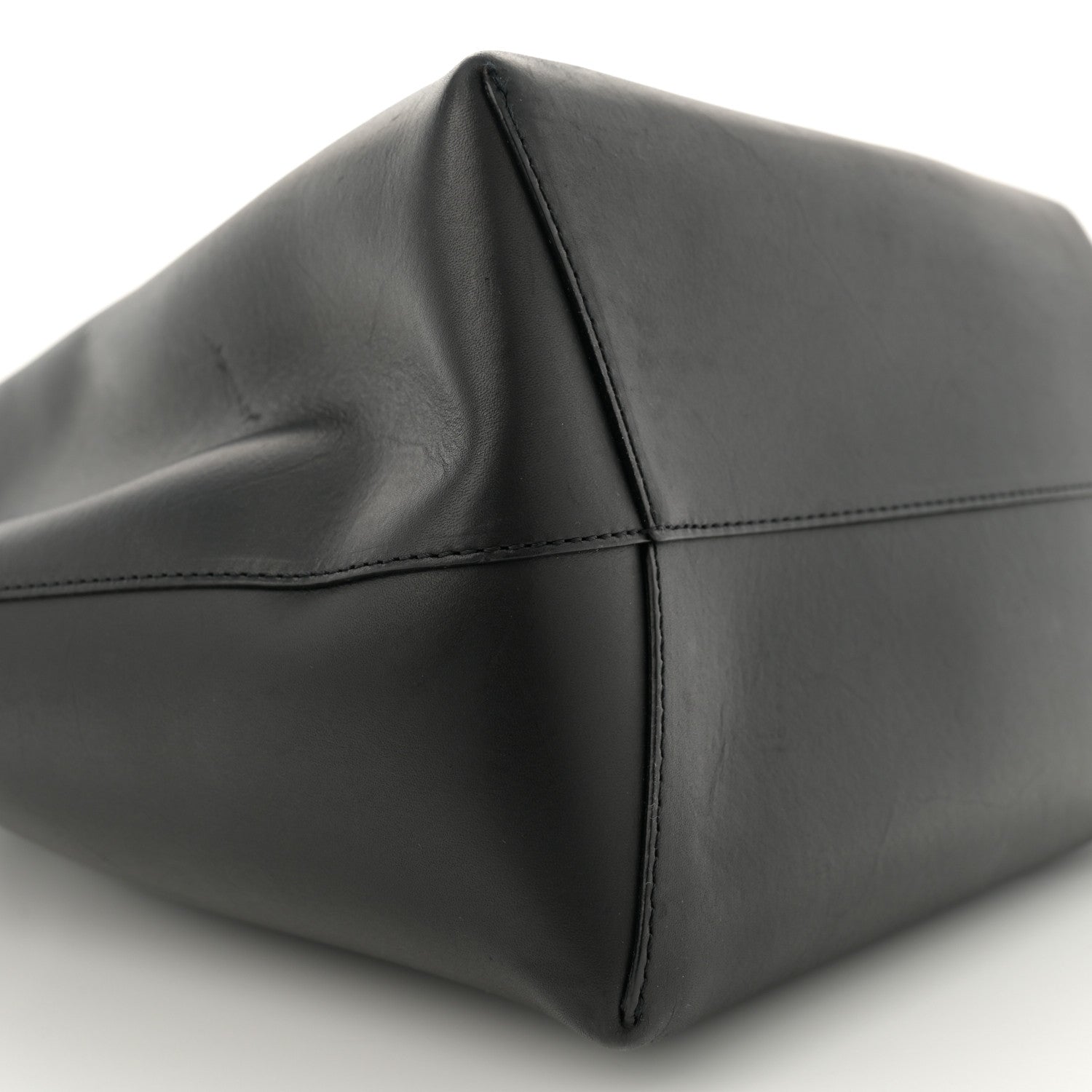 Mansur Gavriel Vegetable Tanned Calfskin Bucket Bag Black Flamma 9 of 17