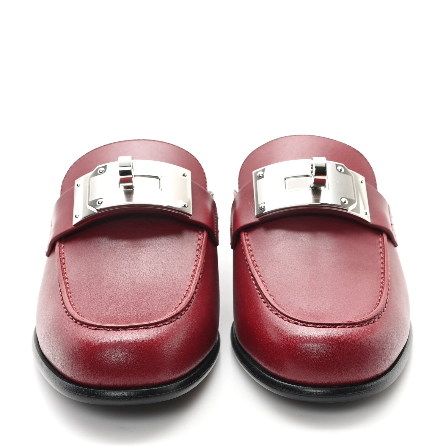 Hermes Calfskin Iota Mules 39 Rouge H 3 of 10