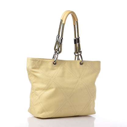 Chanel Canvas Stitched CC N°5 Shopping Tote Yellow 3 of 13