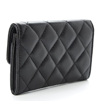 Chanel Lambskin Quilted Flap Card Holder Black 3 of 9