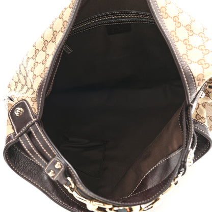 Gucci Monogram Large Wave Hobo Dark Brown 5 of 10