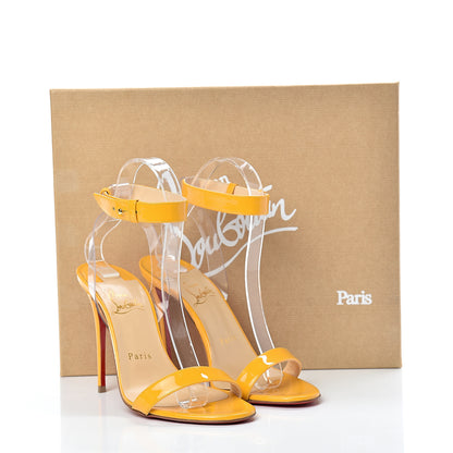 Christian Louboutin Patent PVC Jonatina 100 Sandals 36.5 Topaz Transparent 8 of 8