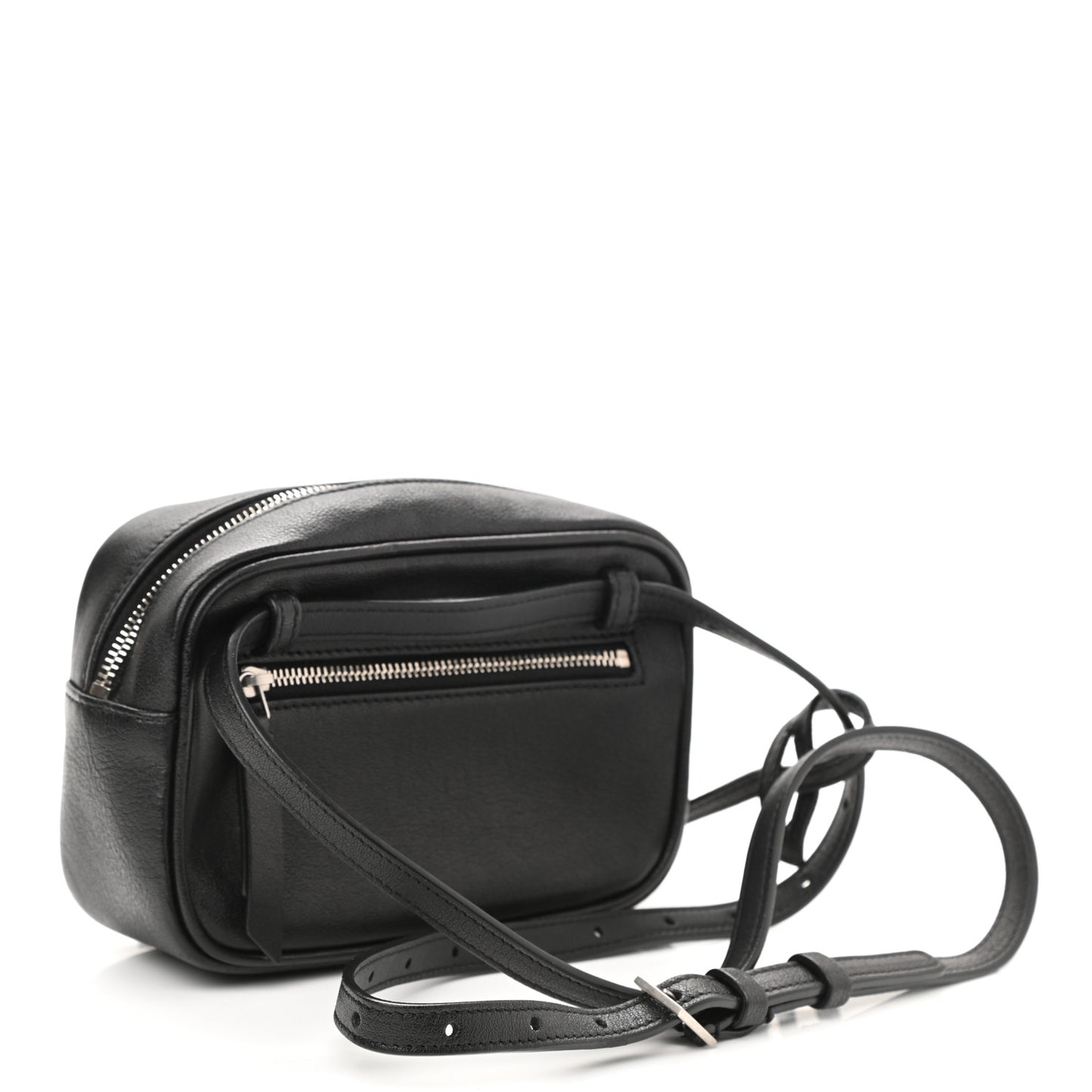 Calfskin Matelasse Studded Monogram Lou Belt Bag Black